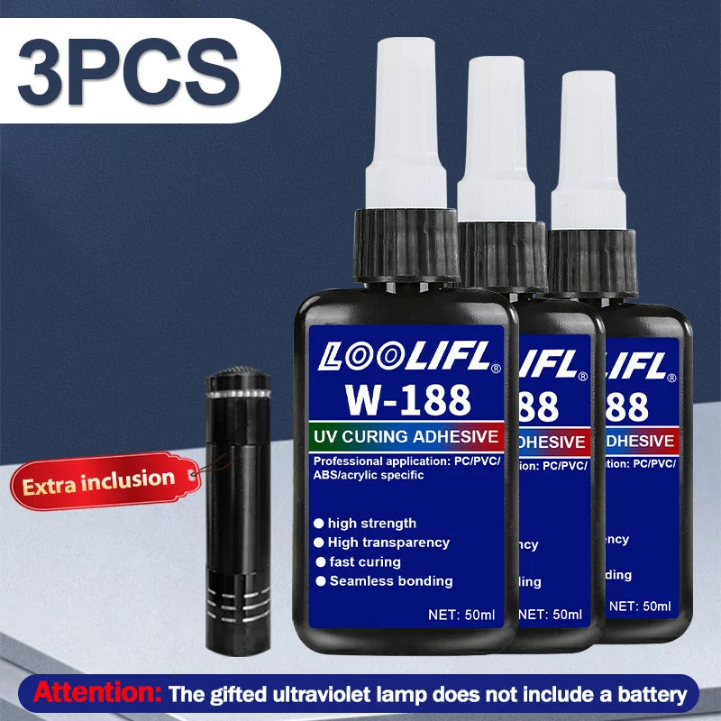 UV Resin Kit with Light, Bonding&Curing in Seconds, 50g UV Resin Kit with UV Flashlight for Welding,Glass Light, Craft Decor,DIY