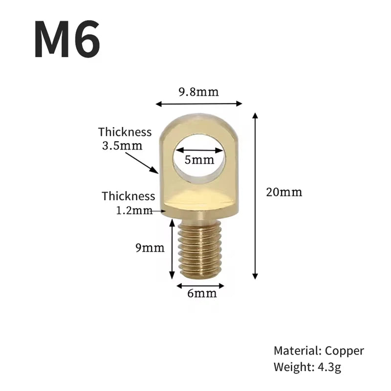 10 copper pillar screws, hardware can be DIY by hand, hand tools, copper accessories