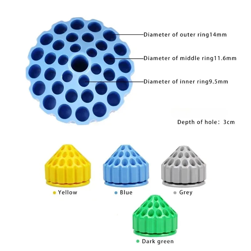 360 Rotating Drill Bit Storage Box Rotary Tool Organizer for Jewelry Making Carving Bits DIY Hand Tool Accessory Holder Case