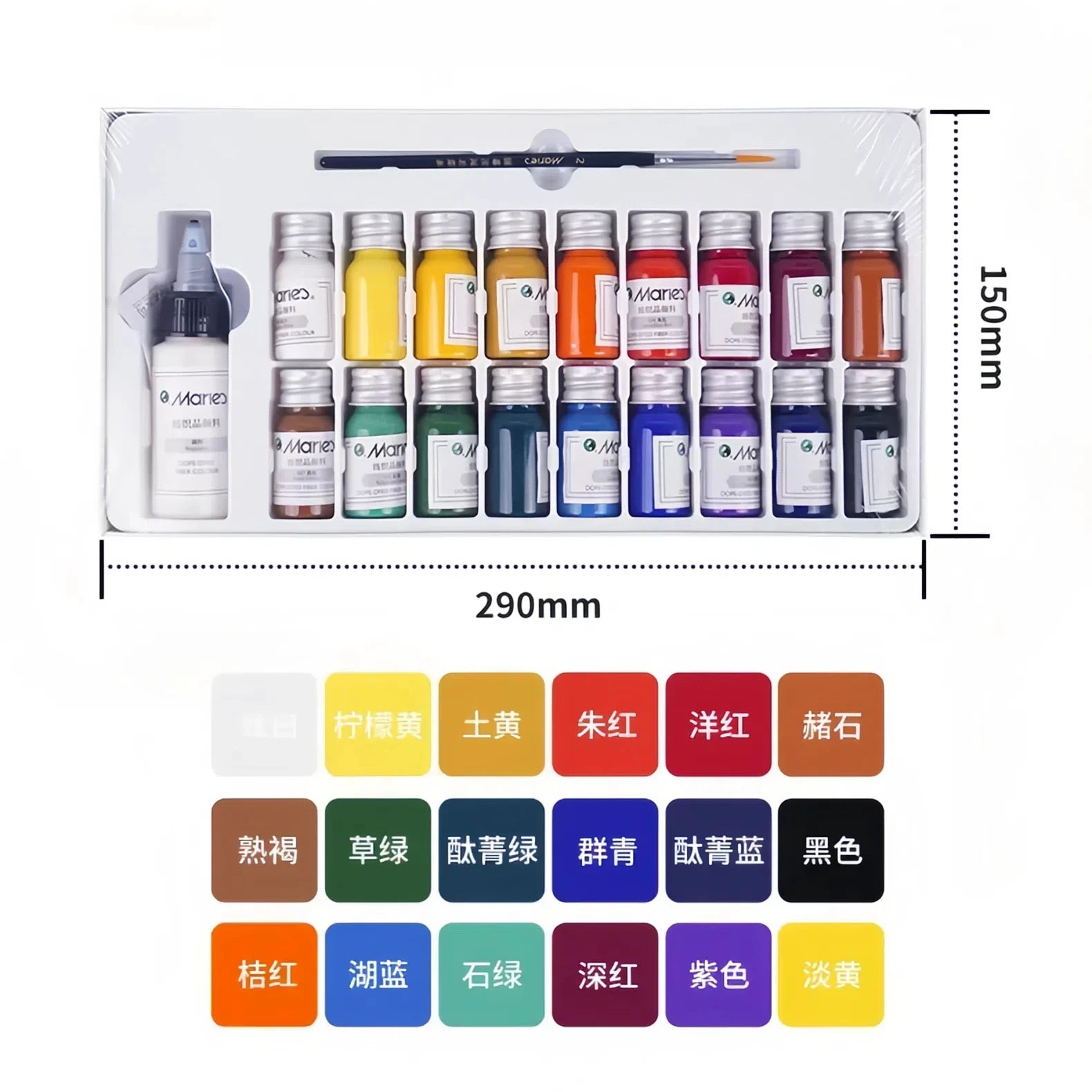 3D Printing Model Coloring Dope-Dyed Fabric Colours 10ml Special Pigment PLA ABS Post-Processing DIY Coloring Kit Tool 18 Colors