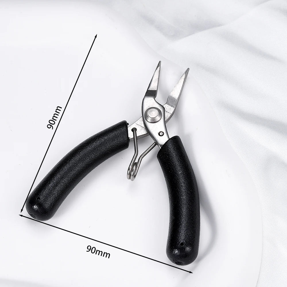 Stainless Steel Mini Needle Nose Pliers Curved Nose Pliers Jewelry Making Hand Tool Pliers for DIY Bracelet Jewelry Making Tools