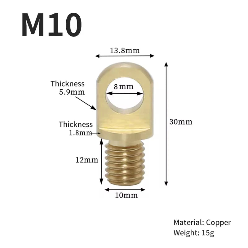 10 copper pillar screws, hardware can be DIY by hand, hand tools, copper accessories