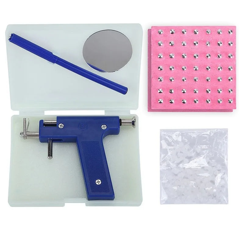 Ear gun Nose Navel Body Piercing Gun Tool Kit 98pcs Instrument Studs Set DIY Tongue Gun Pistola de oreja Pistolet d'oreille