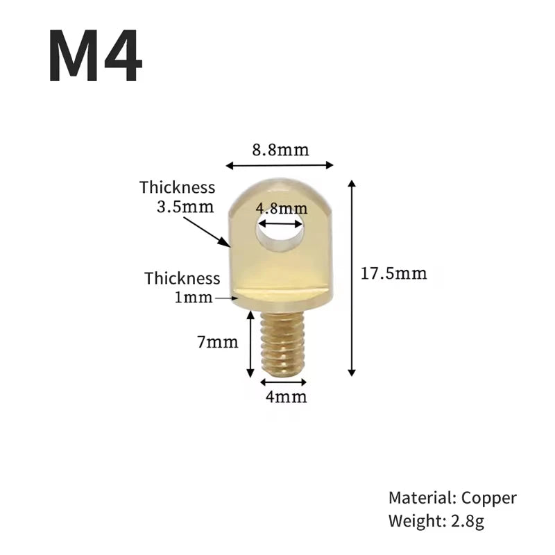 10 copper pillar screws, hardware can be DIY by hand, hand tools, copper accessories