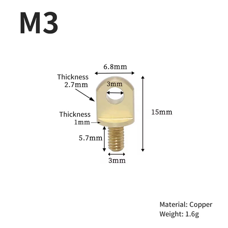 10 copper pillar screws, hardware can be DIY by hand, hand tools, copper accessories