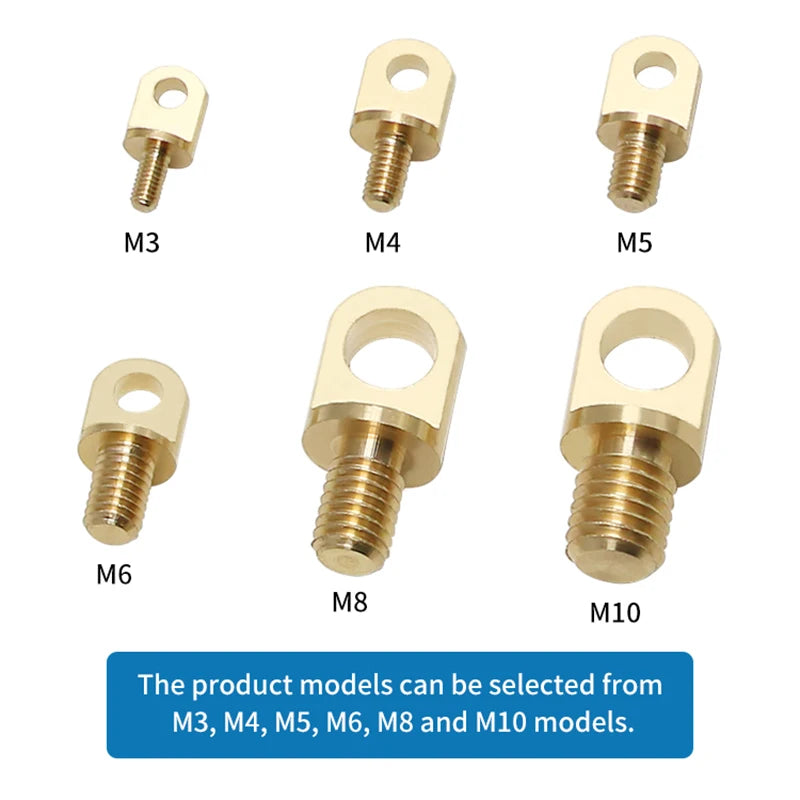 10 copper pillar screws, hardware can be DIY by hand, hand tools, copper accessories
