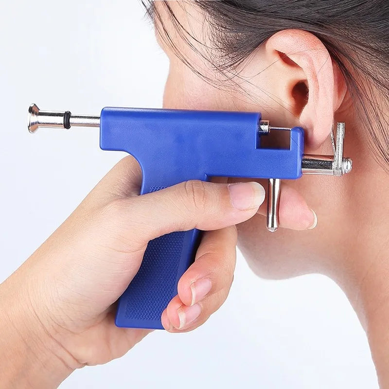 Ear gun Nose Navel Body Piercing Gun Tool Kit 98pcs Instrument Studs Set DIY Tongue Gun Pistola de oreja Pistolet d'oreille