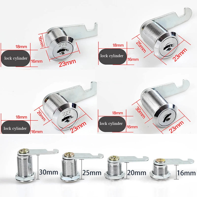Cam Lock High Quality Security Lock Mail Box File Cabinet Desk Drawer Locker With 2 Keys DIY Cabinet Tools Furniture Hardware