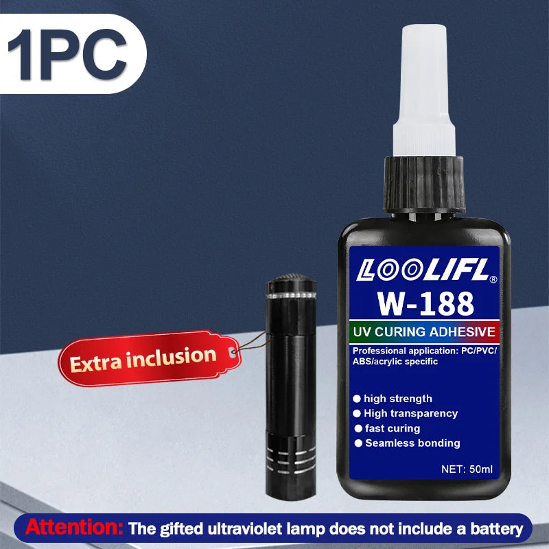 UV Resin Kit with Light, Bonding&Curing in Seconds, 50g UV Resin Kit with UV Flashlight for Welding,Glass Light, Craft Decor,DIY