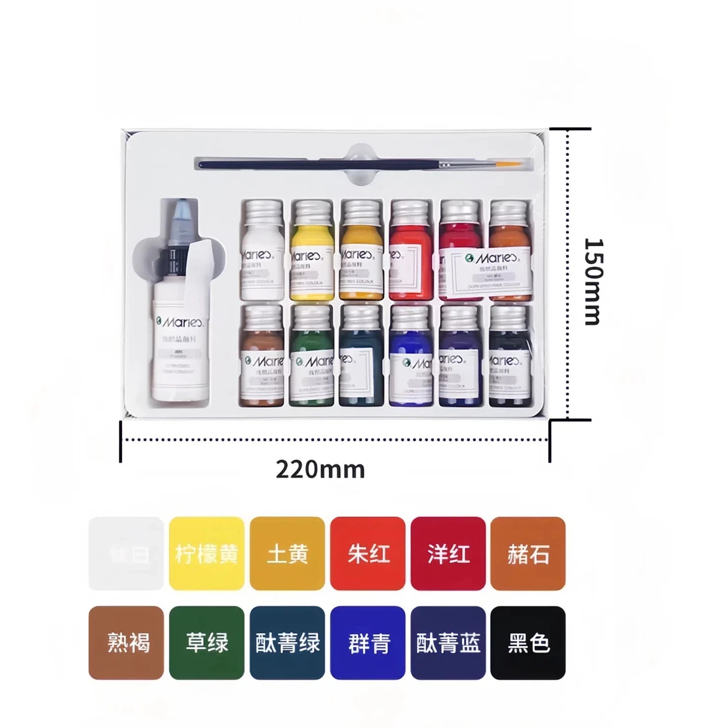 3D Printing Model Coloring Dope-Dyed Fabric Colours 10ml Special Pigment PLA ABS Post-Processing DIY Coloring Kit Tool 18 Colors