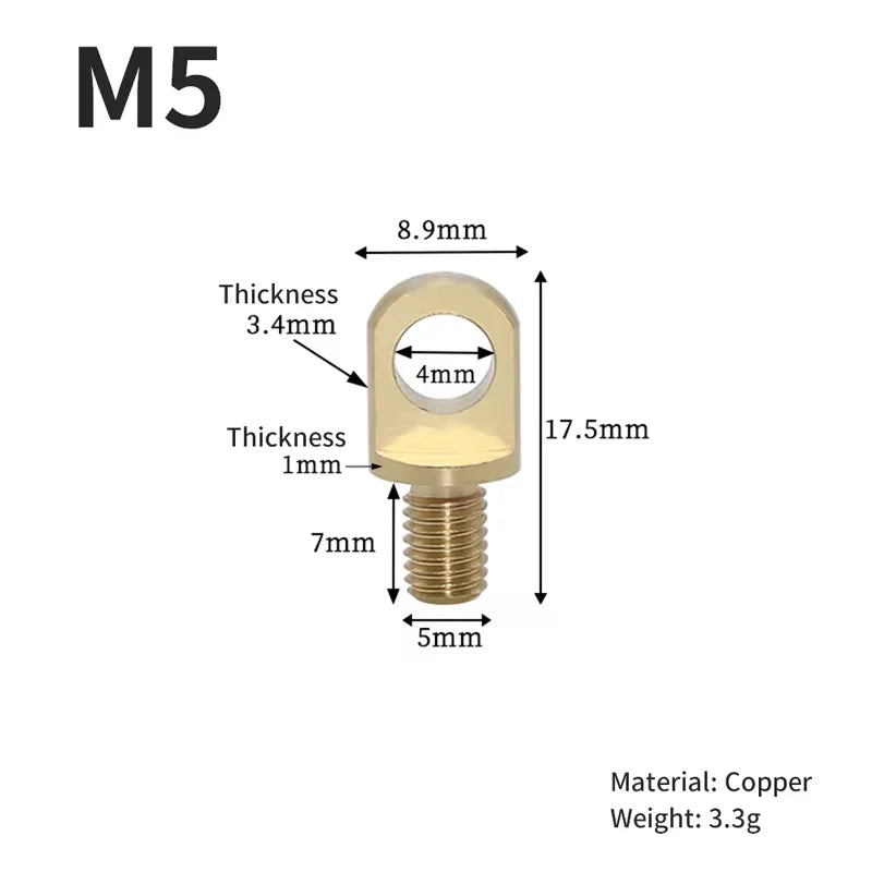 10 copper pillar screws, hardware can be DIY by hand, hand tools, copper accessories